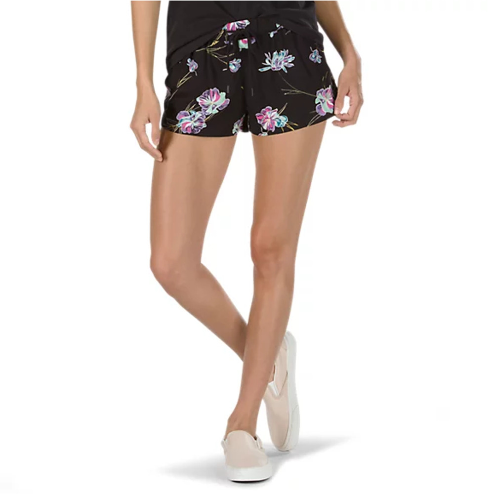 VANS Janek II Black Floral Women's Shorts Size M - NEW!!